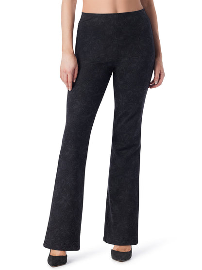 Pull on Flare in Black Laced Floral - Jessica Simpson Women