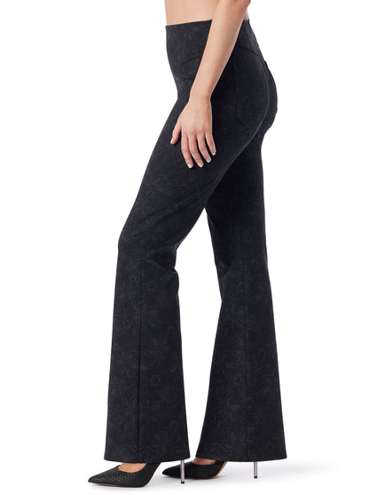Pull on Flare in Black Laced Floral - Jessica Simpson Women
