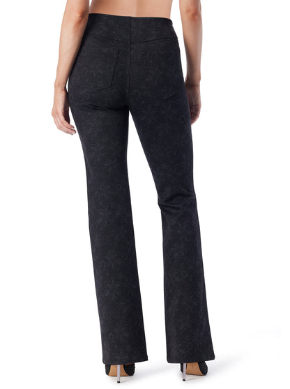 Pull on Flare in Black Laced Floral - Jessica Simpson Women