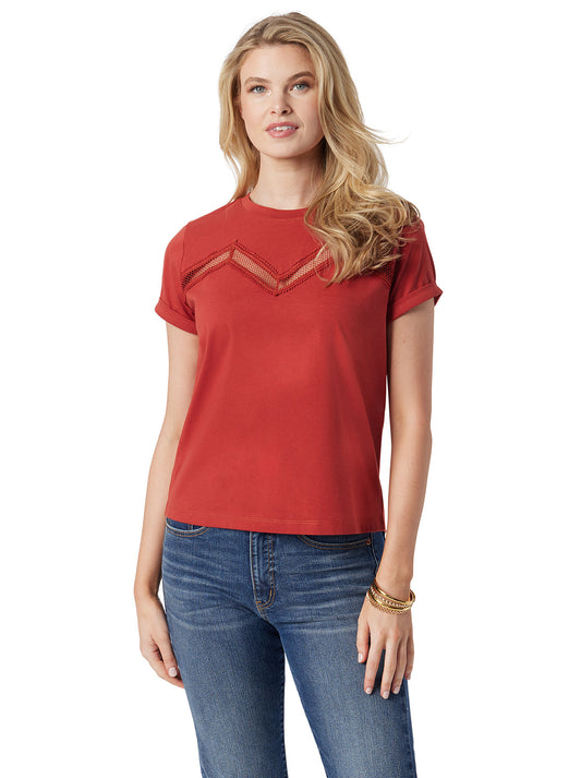 Valeriya Tee in Chili Oil - Jessica Simpson Women