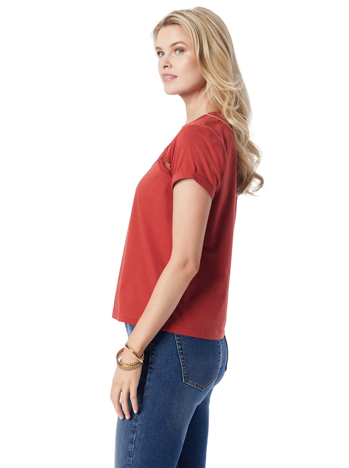 Valeriya Tee in Chili Oil - Jessica Simpson Women