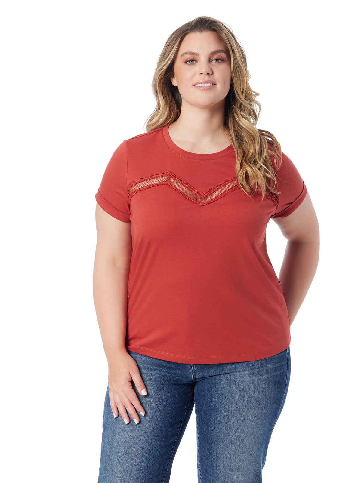 Valeriya Tee in Chili Oil - Jessica Simpson Women