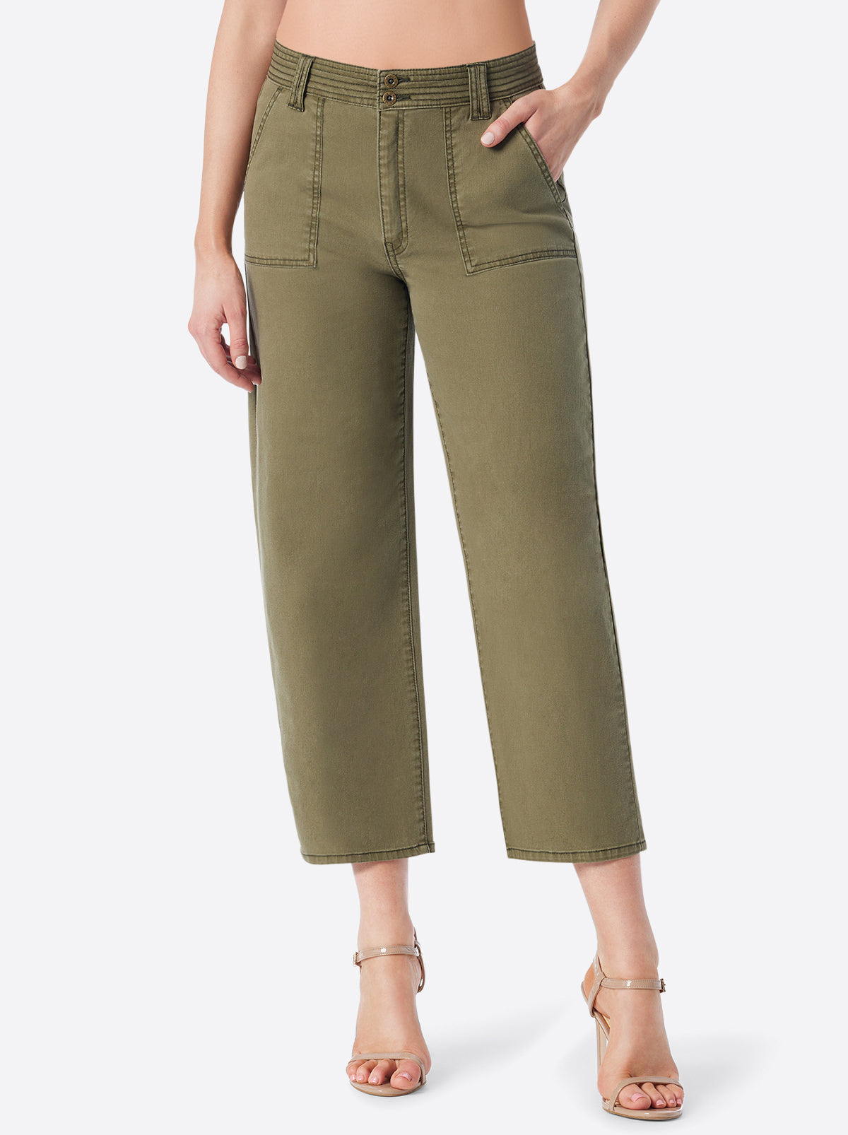 Wide Leg Chino in Bronze Green - Jessica Simpson Women