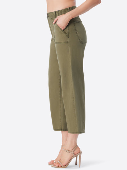 Wide Leg Chino in Bronze Green - Jessica Simpson Women