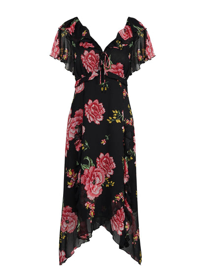Maila Maxi Dress in Sketchy Roses - Jessica Simpson Women