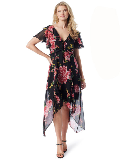 Maila Maxi Dress in Sketchy Roses - Jessica Simpson Women