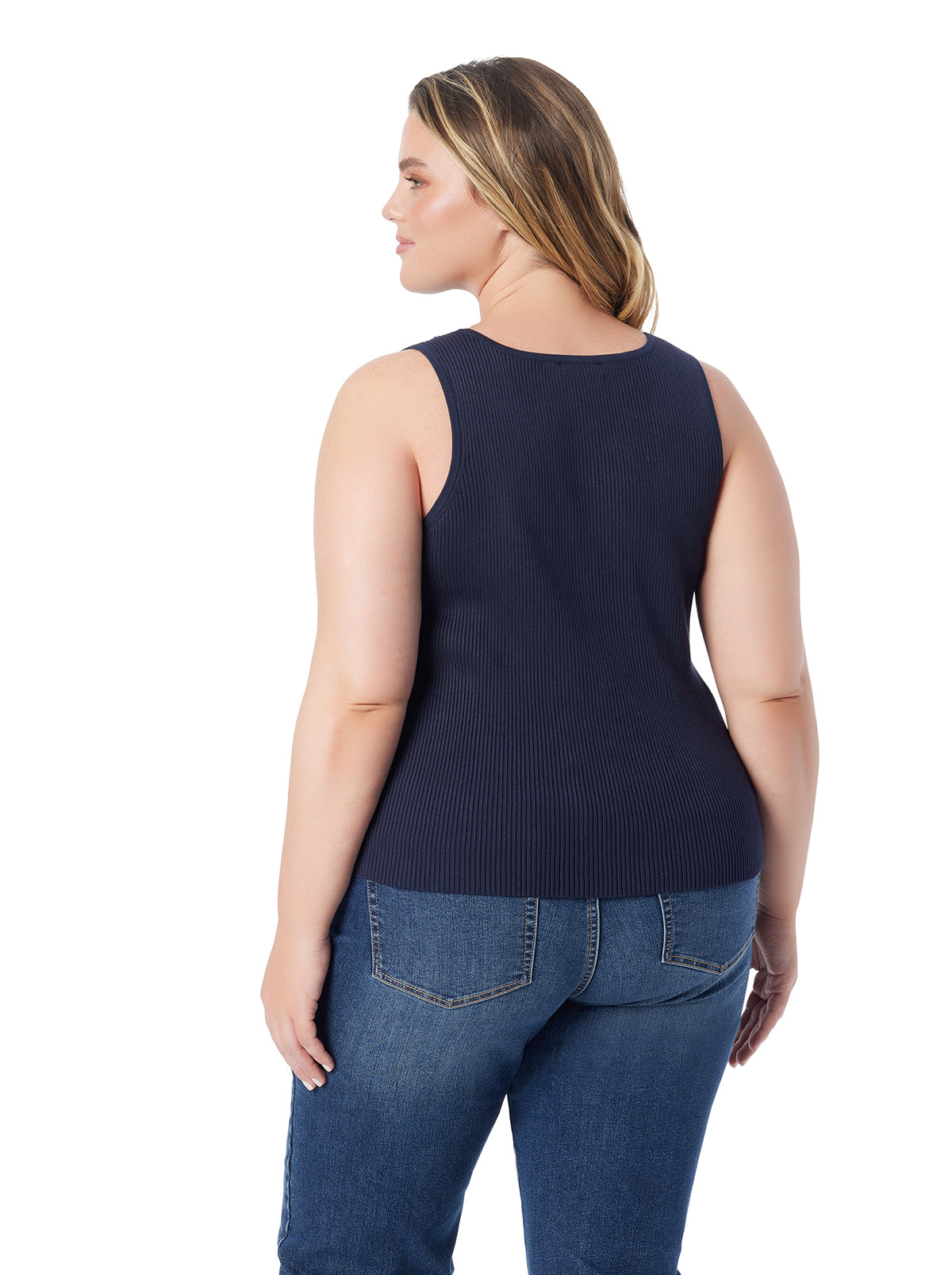 Johanna Lace Up Tank in After Midnight - Jessica Simpson Women