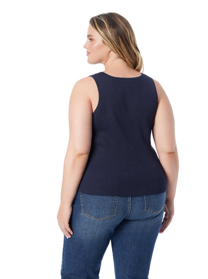 Johanna Lace Up Tank in After Midnight - Jessica Simpson Women