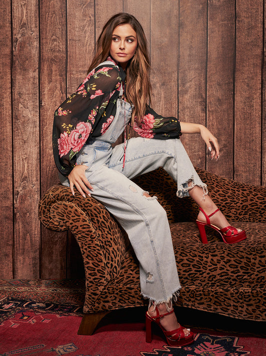 Doris Blouse in Sketchy Roses - Jessica Simpson Women