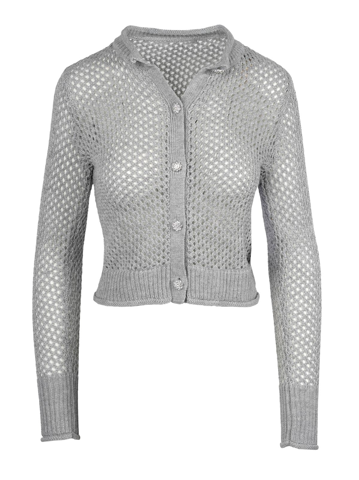 Bianka Cardigan in Metallic Silver - Jessica Simpson Women