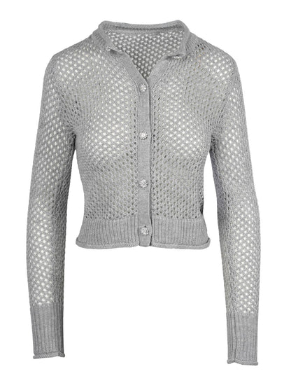 Bianka Cardigan in Metallic Silver - Jessica Simpson Women