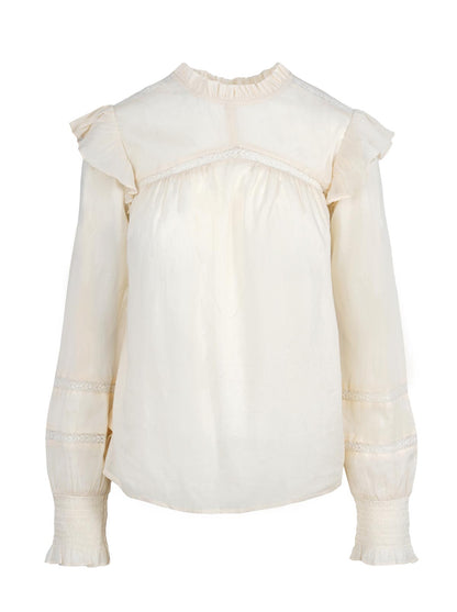 Elsiana Ruffle Top in Parchment - Jessica Simpson Women