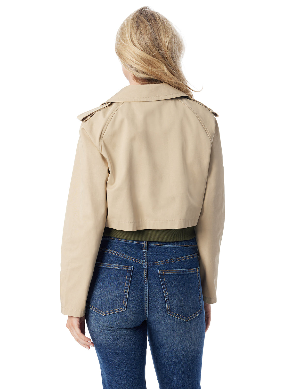 Trench Bomber Jacket in Khaki - Jessica Simpson Women