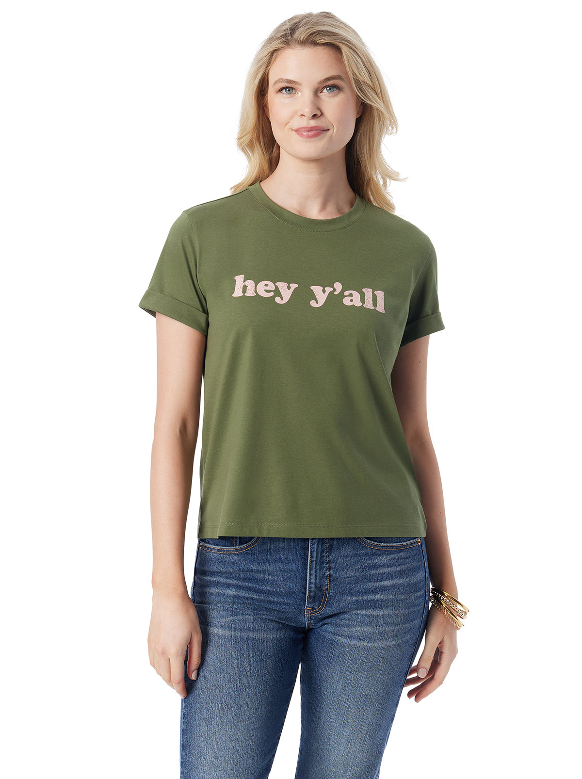 Ike Tee in Bronze Green - Jessica Simpson Women