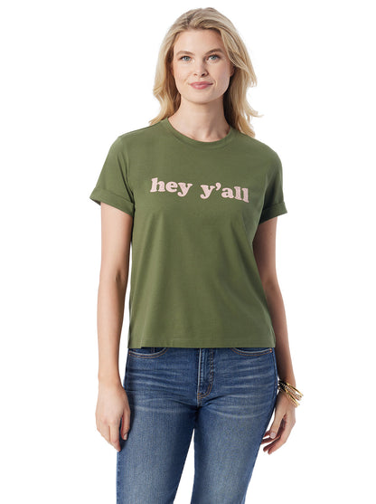 Ike Tee in Bronze Green - Jessica Simpson Women