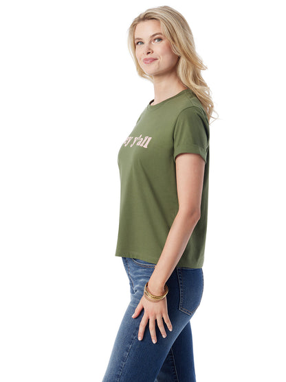 Ike Tee in Bronze Green - Jessica Simpson Women