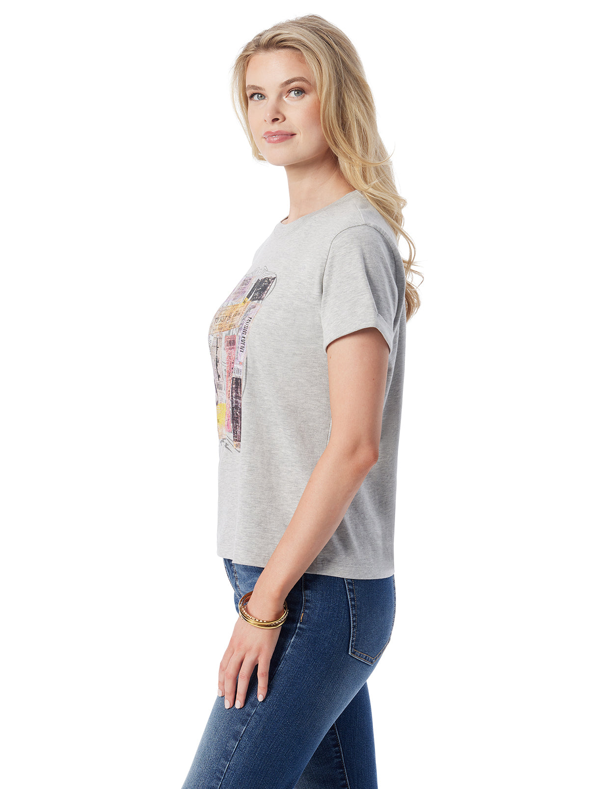 Ike Tee in Light Heather Grey - Jessica Simpson Women