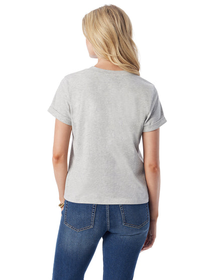 Ike Tee in Light Heather Grey - Jessica Simpson Women