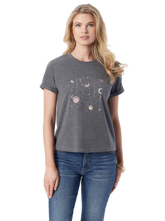 Ike Tee in Dark Heather Grey - Jessica Simpson Women