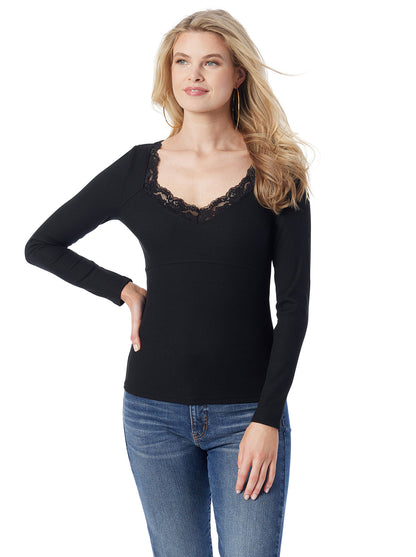 Abbey Sweatheart Top in Anthracite - Jessica Simpson Women