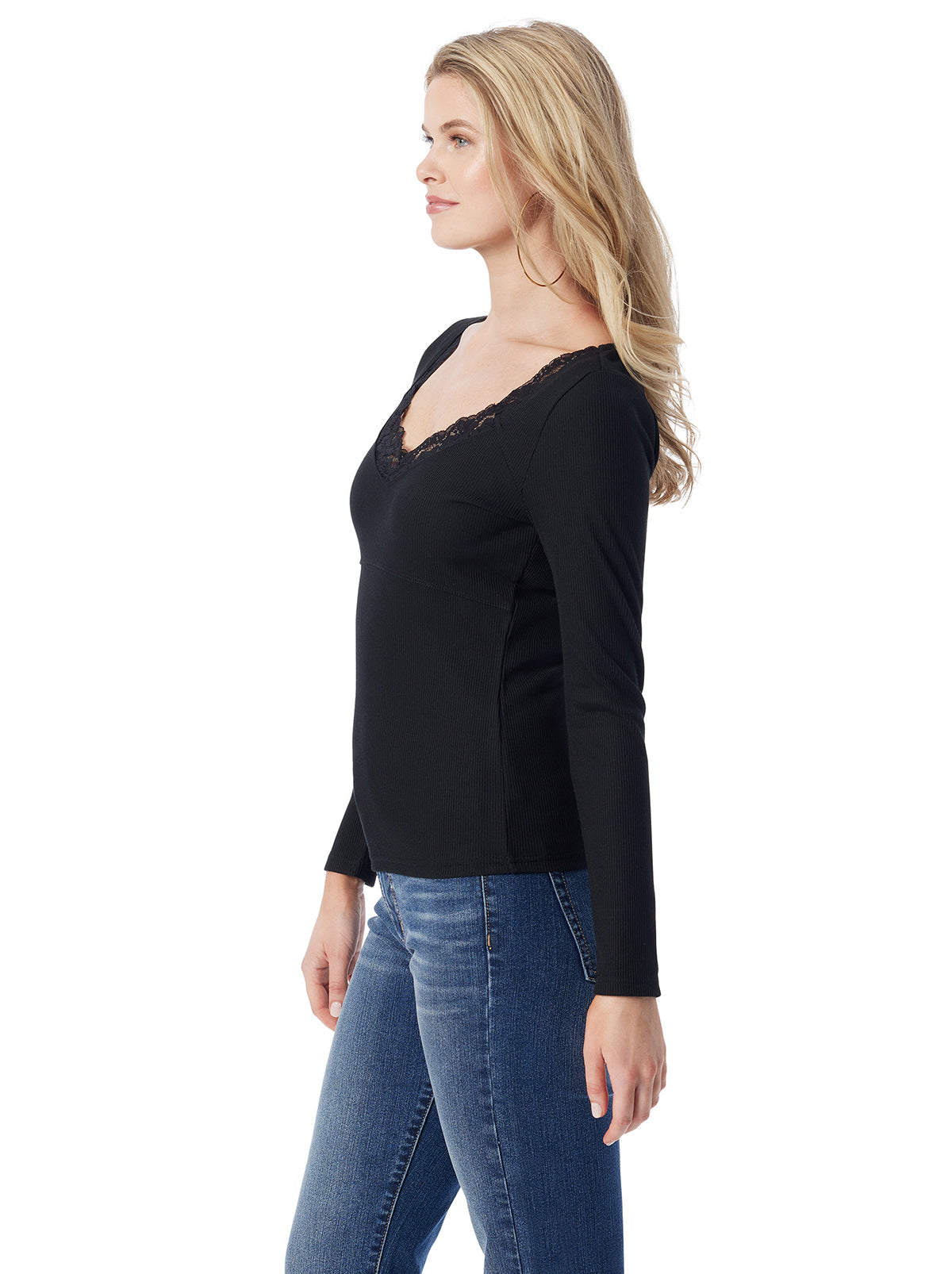 Abbey Sweatheart Top in Anthracite - Jessica Simpson Women