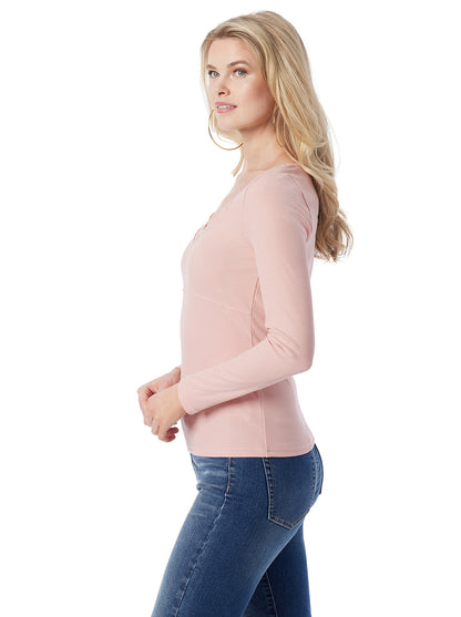 Abbey Sweatheart Top in Silver Pink - Jessica Simpson Women
