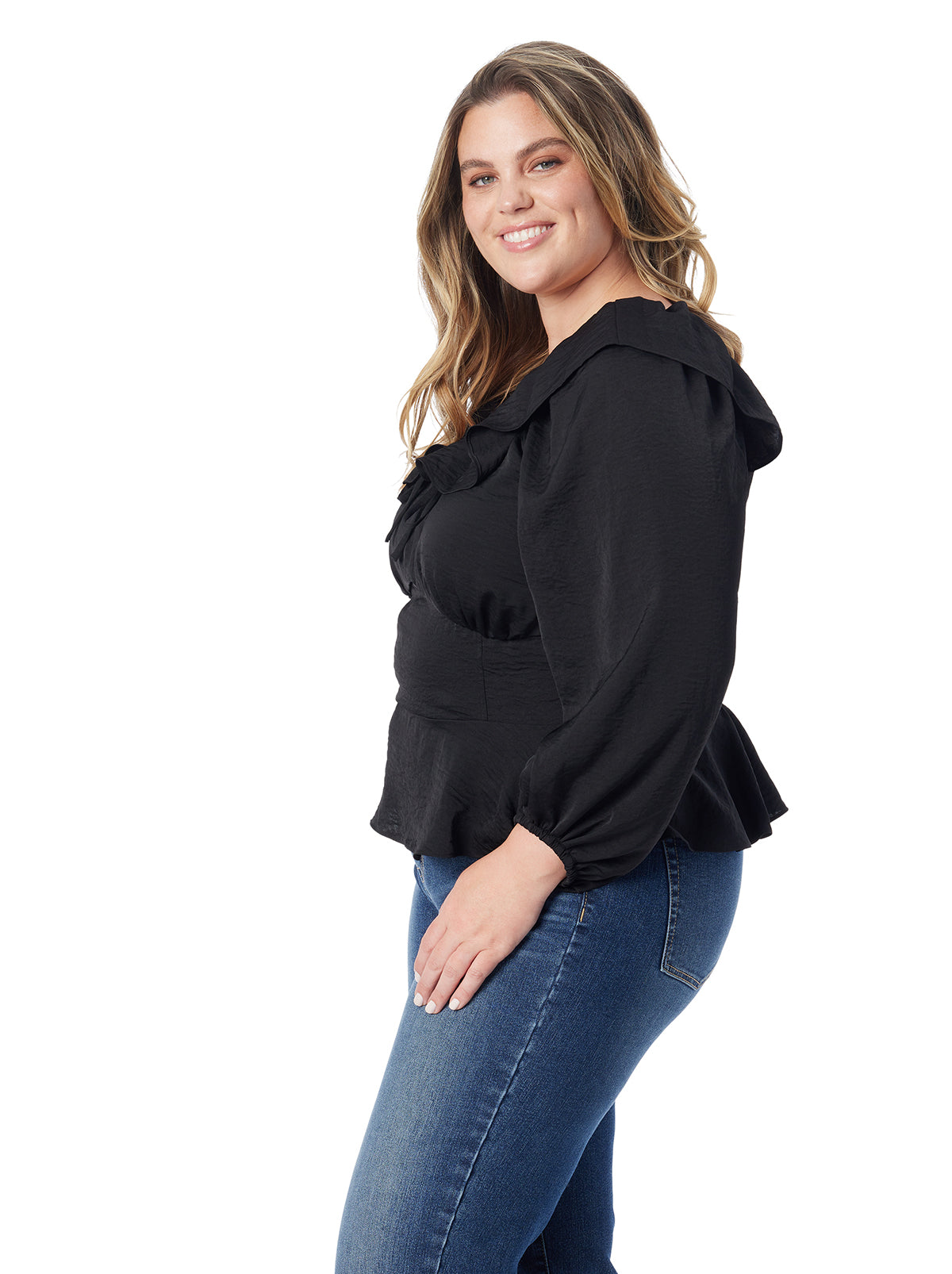 Aki Blouse in Anthracite - Jessica Simpson Women
