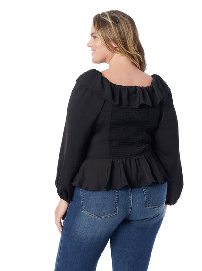 Aki Blouse in Anthracite - Jessica Simpson Women