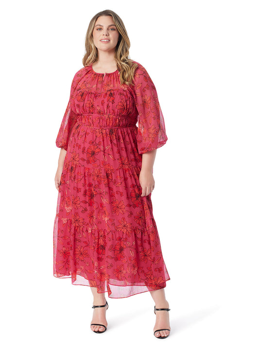 Adeline Maxi Dress in Outlined Blossoms - Jessica Simpson Women