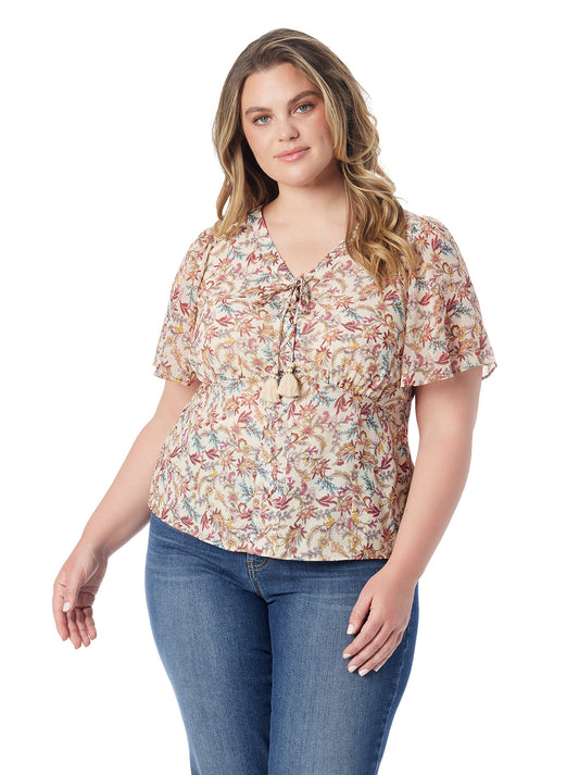 Katrin Blouse in Cartoon Florals - Jessica Simpson Women