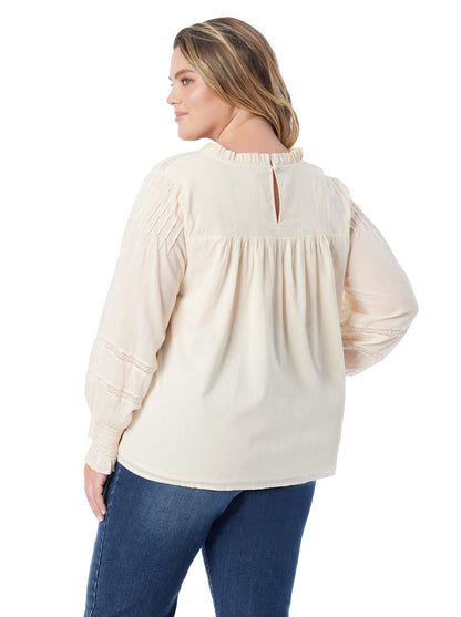 Milla Ruffle Top in Parchment - Jessica Simpson Women