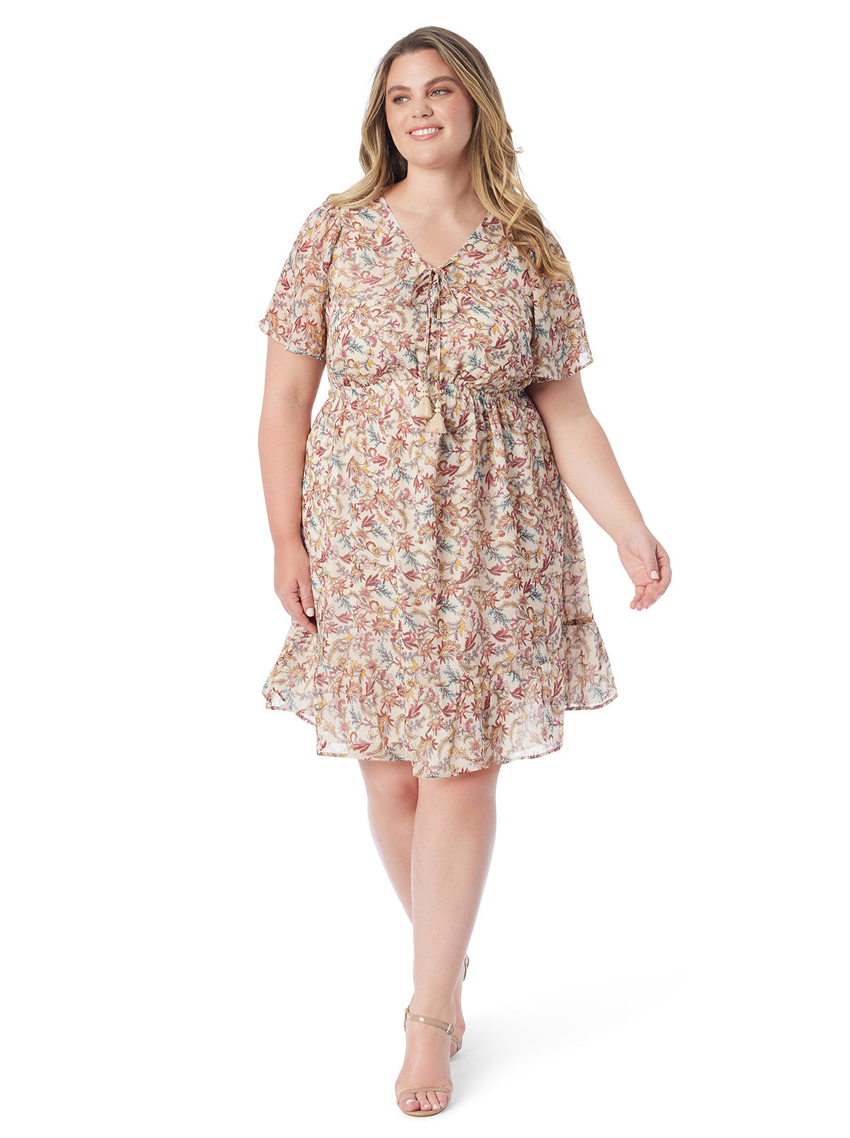 Regina Dress in Cartoon Florals - Jessica Simpson Women