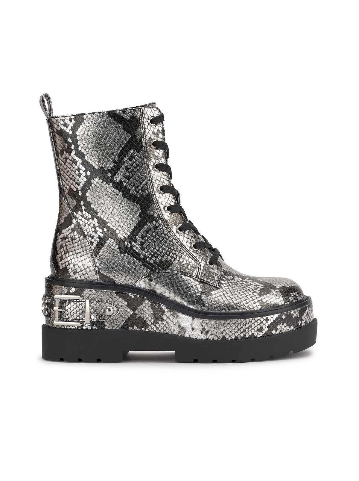 Imelda Combat Boot in Chrome Snake - Jessica Simpson Women