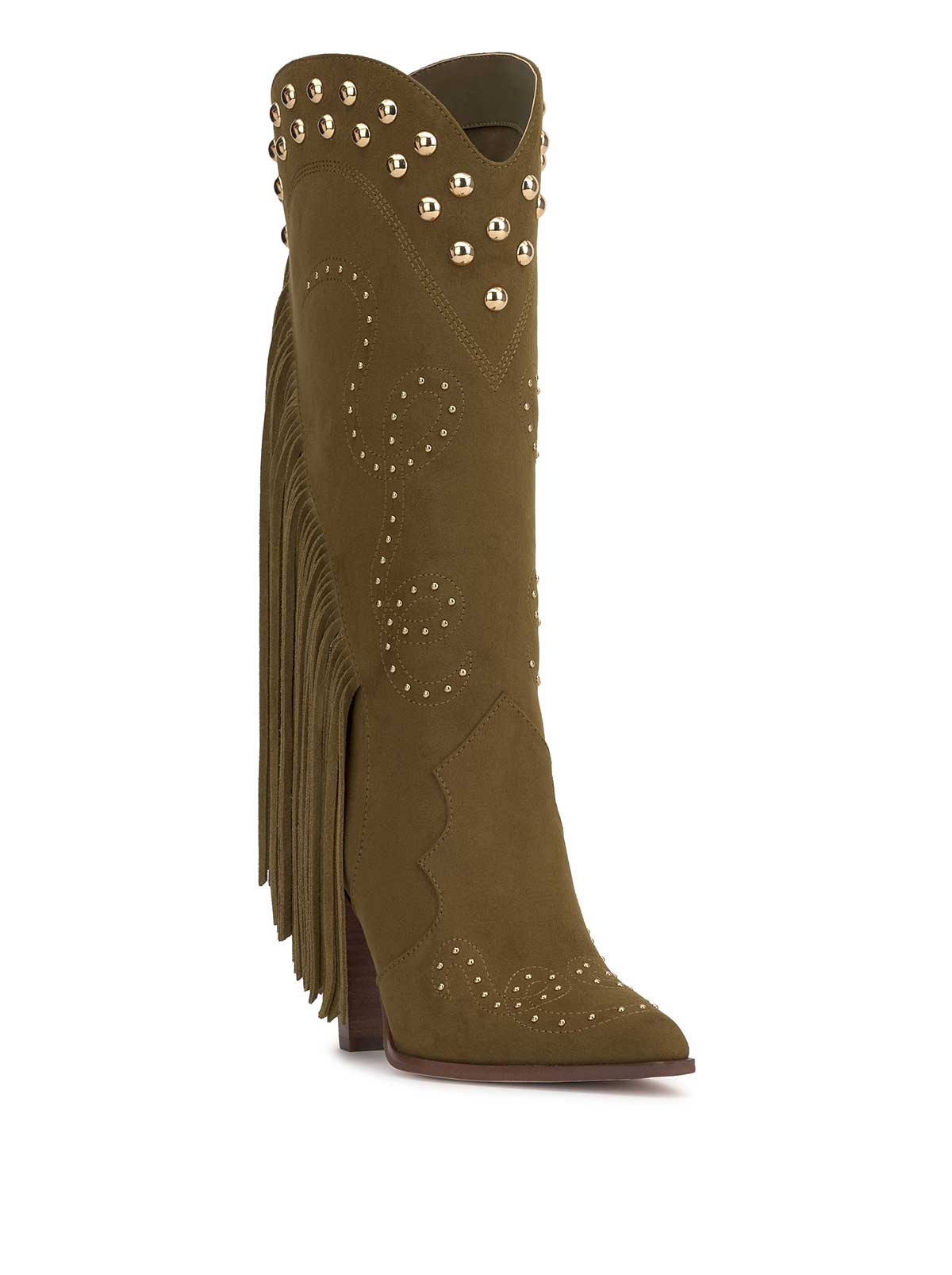 Rosera Studded Fringe Boot in Olive Green - Jessica Simpson Women