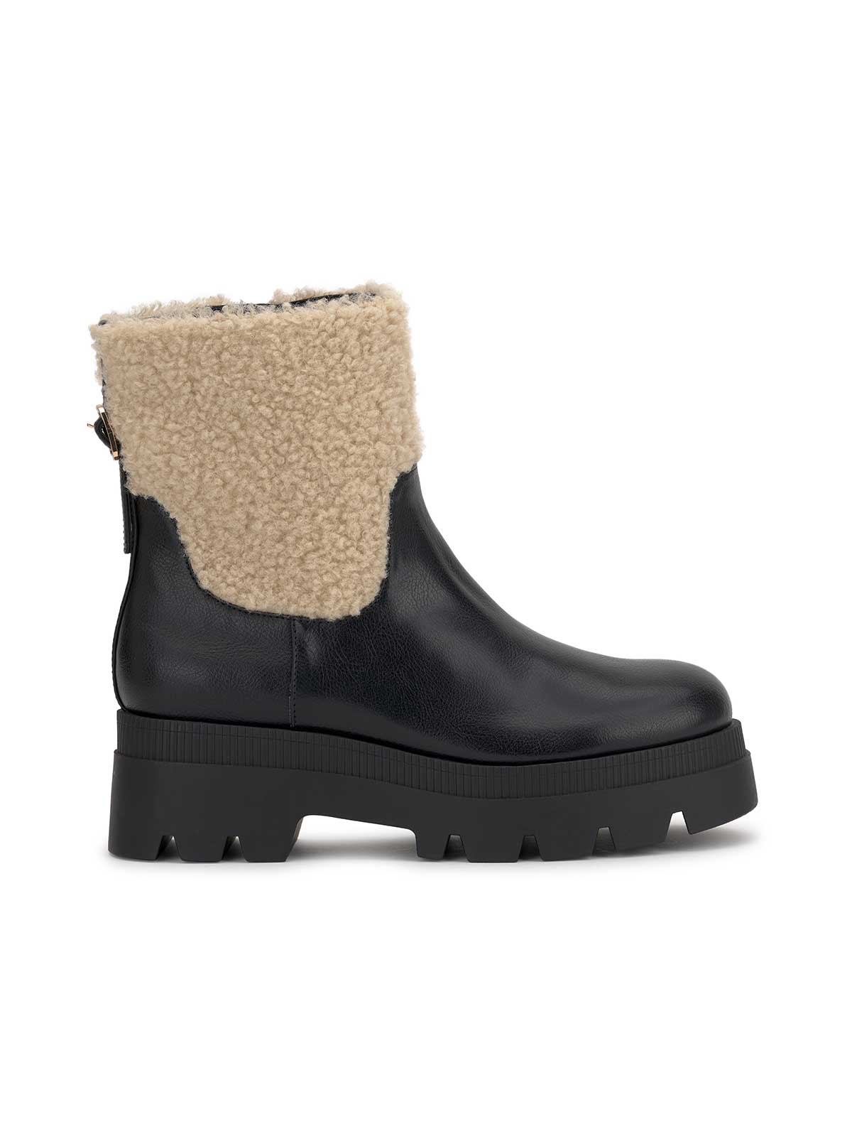 Ulalie Lug Bootie in Black & Shearling - Jessica Simpson Women