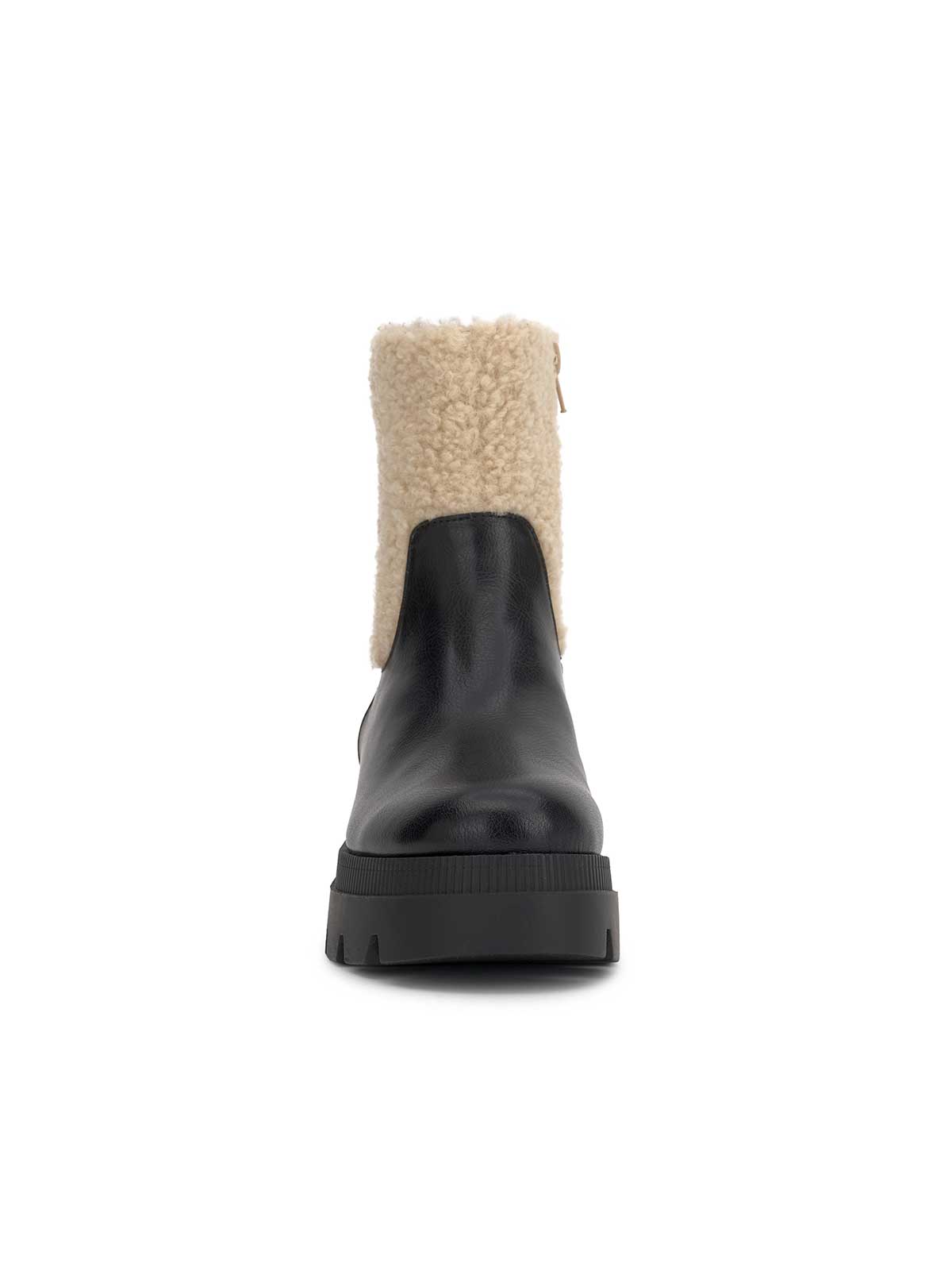 Ulalie Lug Bootie in Black & Shearling - Jessica Simpson Women