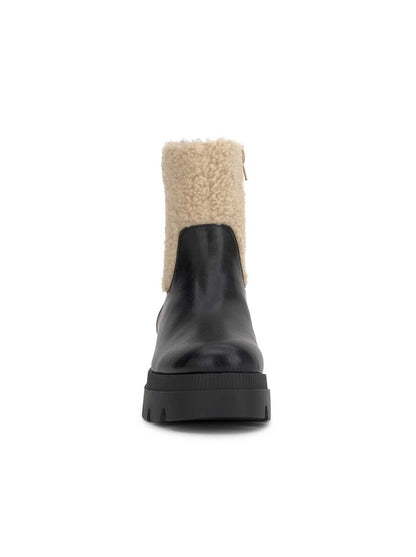Ulalie Lug Bootie in Black & Shearling - Jessica Simpson Women