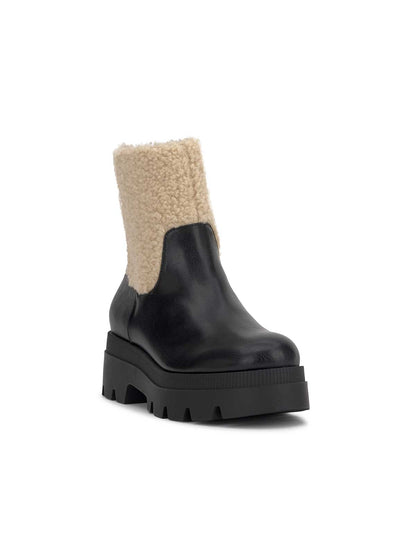 Ulalie Lug Bootie in Black & Shearling - Jessica Simpson Women