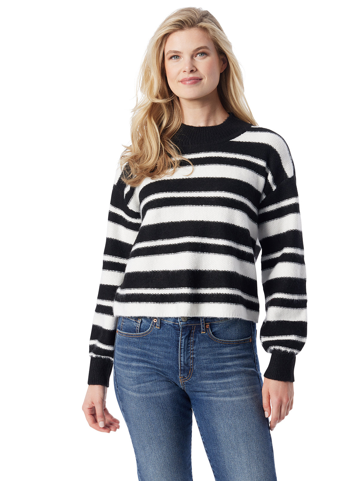 Portia Sweater in Anthracite Combo - Jessica Simpson Women