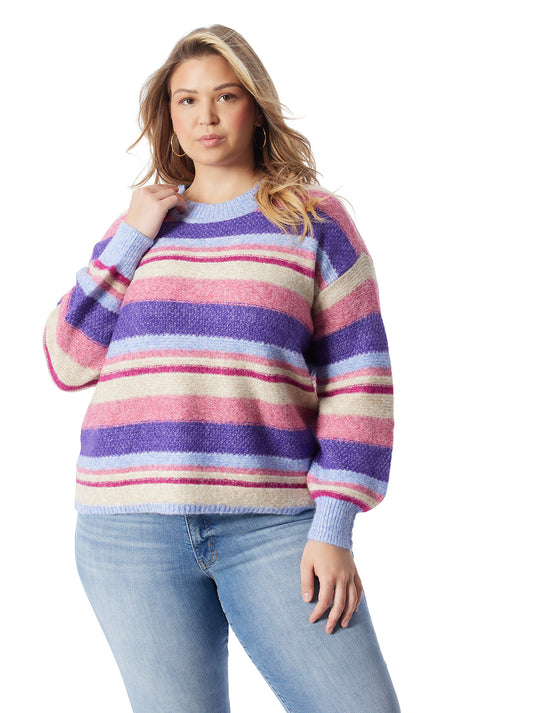 Portia Sweater in Lavender Stripe - Jessica Simpson Women