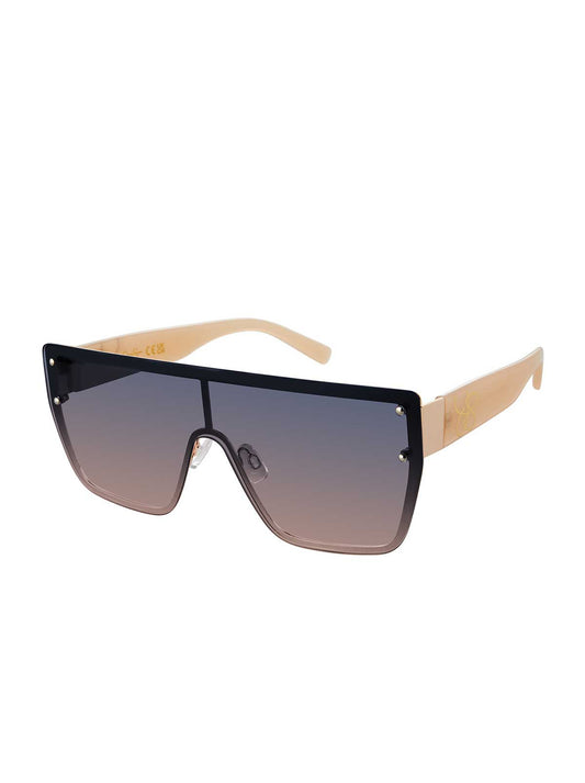 Retro 80's Sunglasses in Gold & Nude - Jessica Simpson Accessories