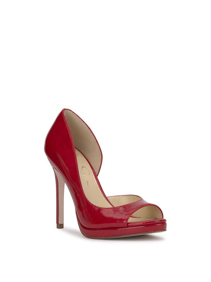 Kimli Peep Toe Pump in Red Muse - Jessica Simpson Women
