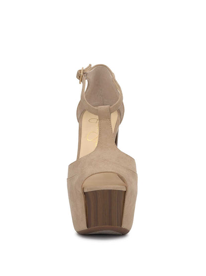 Dany T-Strap Platform Sandal in Almond - Jessica Simpson Women
