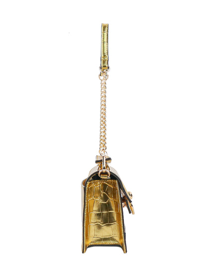 Brooke Clutch in Gold Croco - Jessica Simpson Accessories