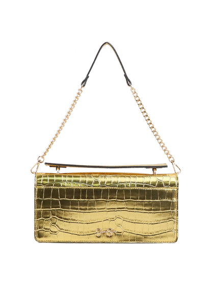 Brooke Clutch in Gold Croco - Jessica Simpson Accessories