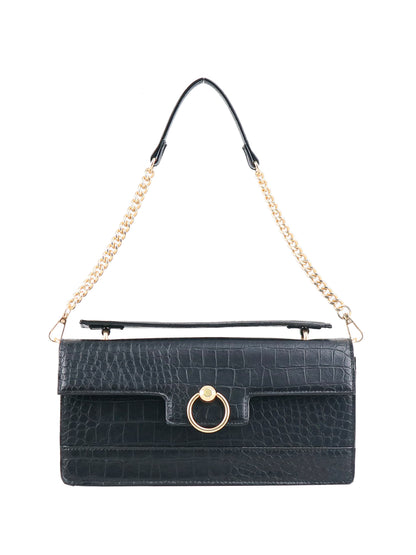 Brooke Clutch in Black Croco - Jessica Simpson Accessories