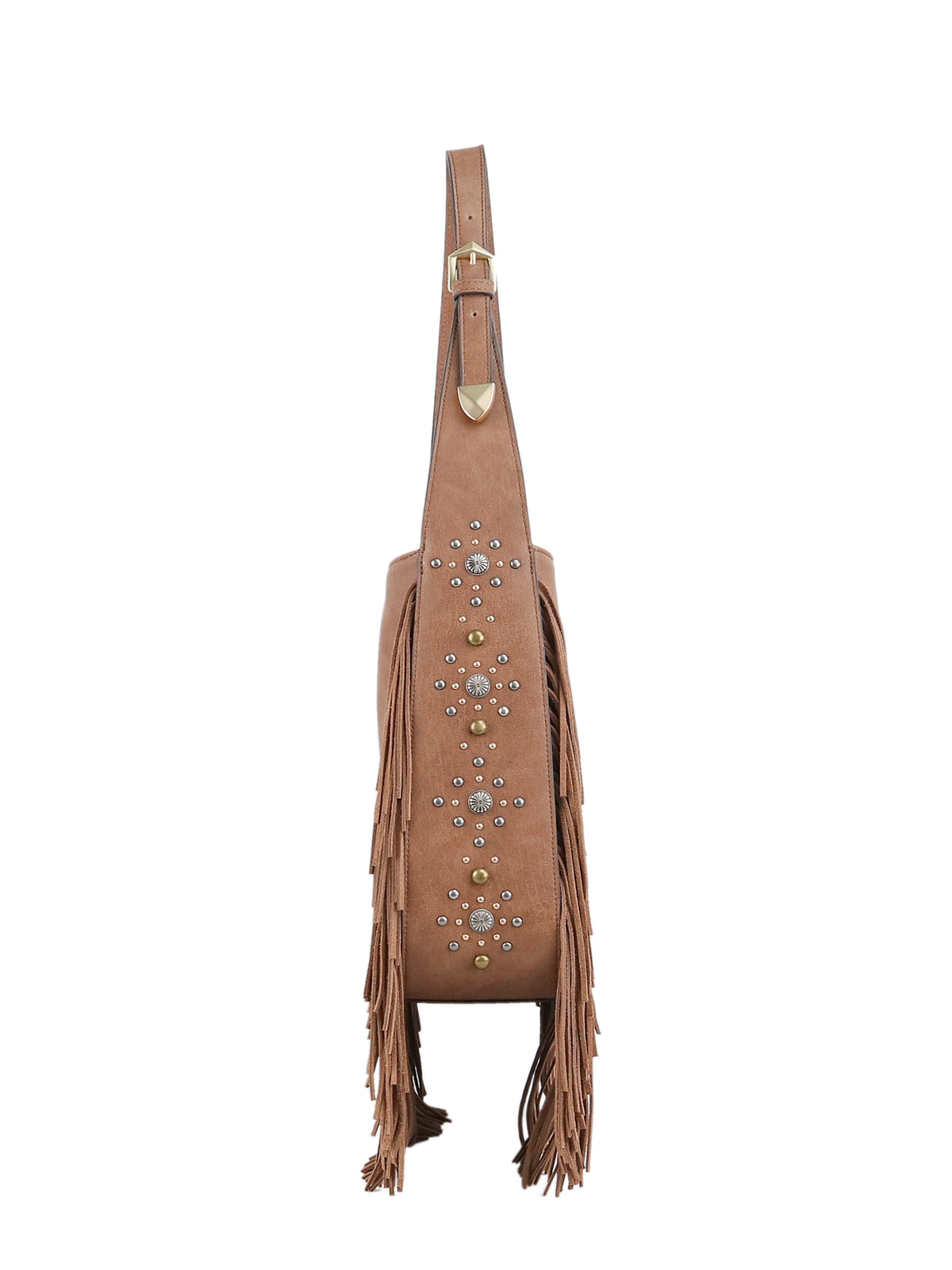 Fringed Calypso Hobo in Almond Brown - Jessica Simpson Accessories