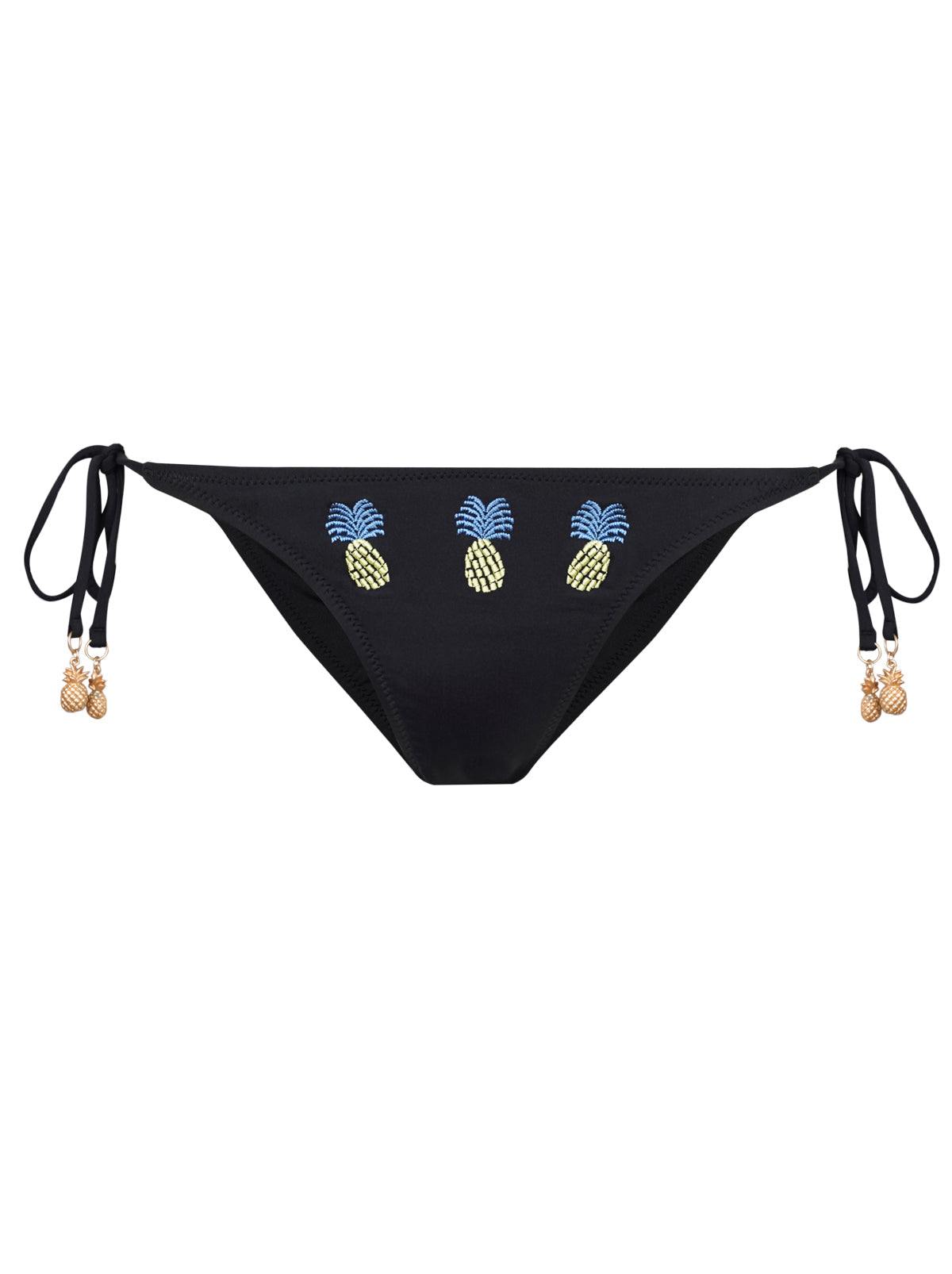 Pina Colada String Bikini Bottom in Black - Jessica Simpson Women