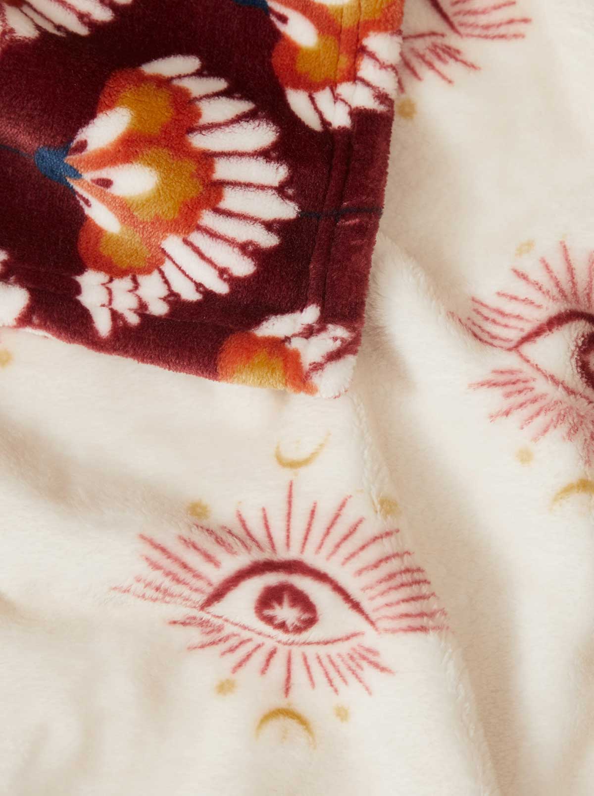 Celeste Plush Throw in Burgandy Red - Jessica Simpson Home