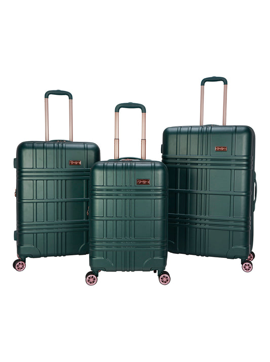 Jewel Plaid Luggage Collection in Jade - Jessica Simpson Home